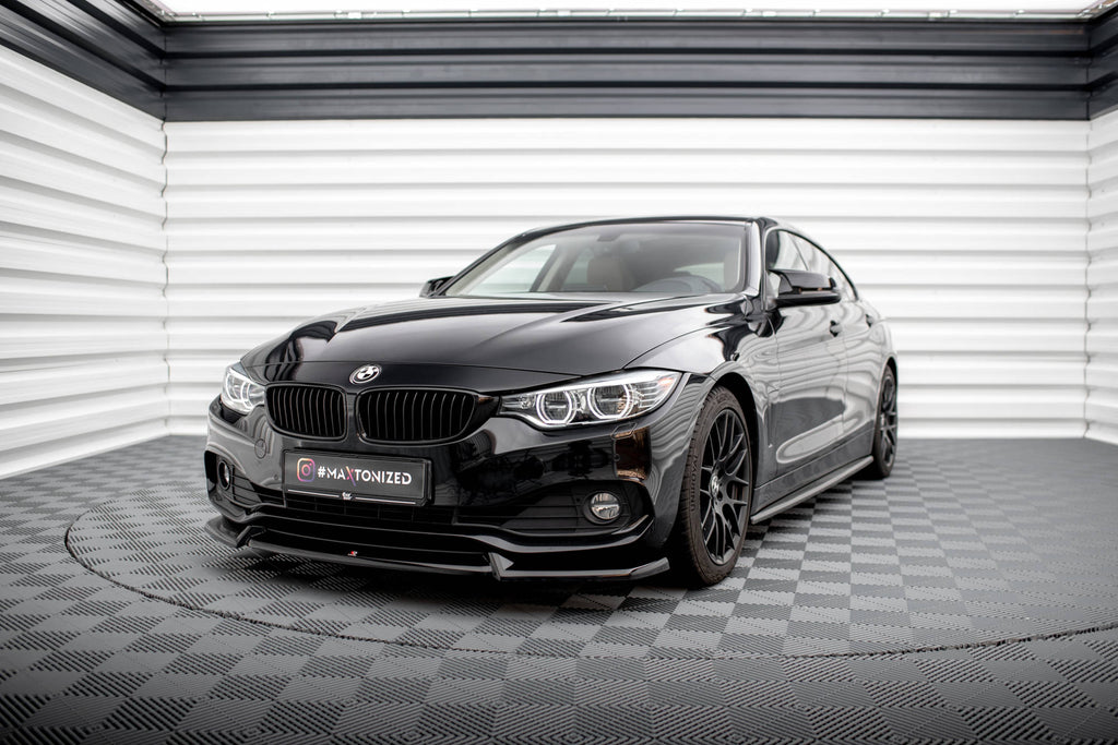 Maxton Design Front Ansatz V.2 für BMW 4er Gran Coupe F36 schwarz Hochglanz