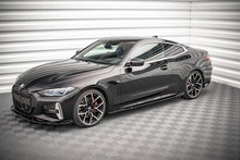 Laden Sie das Bild in den Galerie-Viewer, Maxton Design Seitenschweller Ansatz für V.2 für BMW 4er M-Paket G22 schwarz Hochglanz
