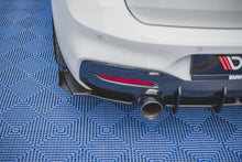 Laden Sie das Bild in den Galerie-Viewer, Maxton Design Robuste Racing Heck Ansatz Flaps Diffusor V.2 +Flaps für BMW 1er F20 M140i  schwarz Hochglanz