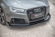 Laden Sie das Bild in den Galerie-Viewer, Maxton Design Robuste Racing Front Ansatz passend für + Flaps passend für Audi RS3 8V Sportback schwarz Hochglanz