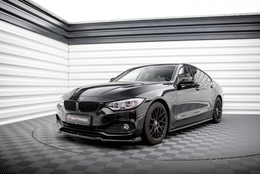 Maxton Design Front Ansatz V.1 für BMW 4er Gran Coupe F36 schwarz Hochglanz