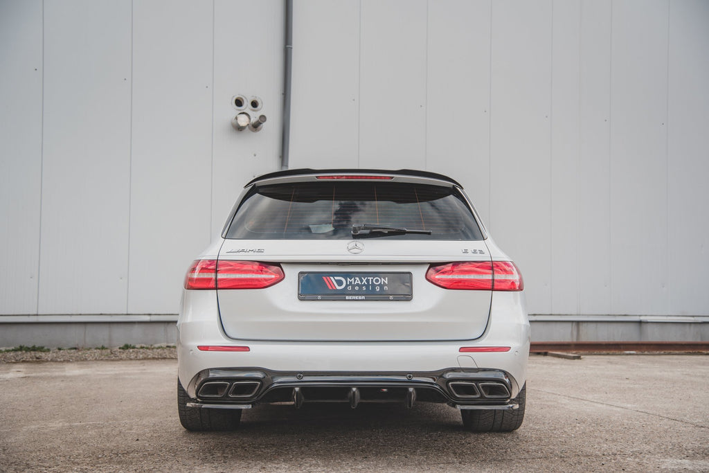 Maxton Design Diffusor Heck Ansatz passend für Mercedes-Benz E63 AMG Kombi S213 schwarz Hochglanz