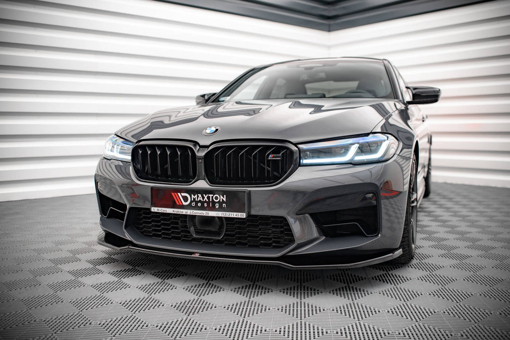 Maxton Design Front Ansatz V.2 für BMW M5 F90 Facelift schwarz Hochglanz