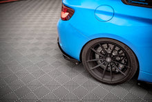 Laden Sie das Bild in den Galerie-Viewer, Maxton Design Street Pro Heck Ansatz Flaps Diffusor +Flaps für BMW M2 F87 schwarz Hochglanz