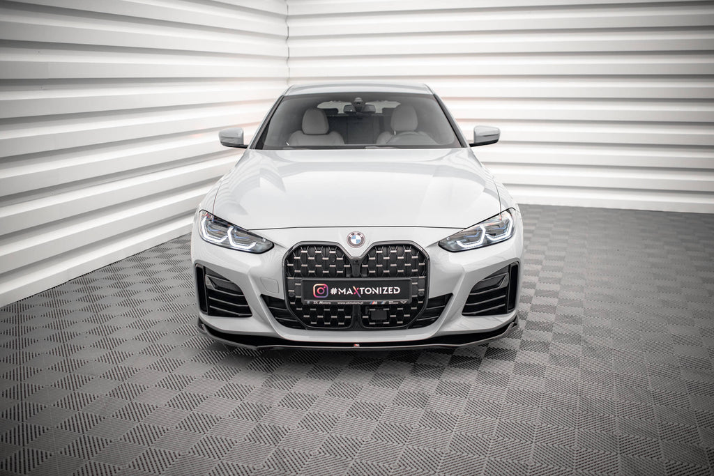 Maxton Design Front Ansatz V.1 für BMW 4er / i4 Gran Coupe M-Paket G26 schwarz Hochglanz