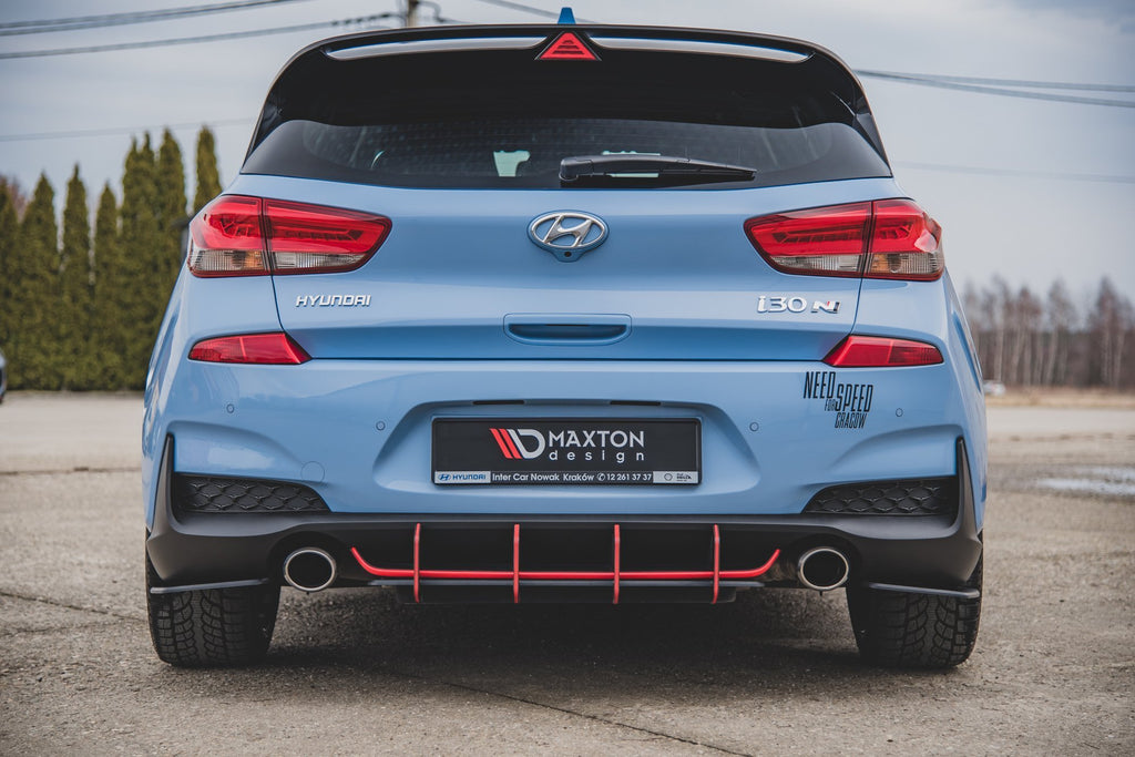 Maxton Design Robuste Racing Heckschürze passend für V.2 Hyundai I30 N Mk3 Hatchback