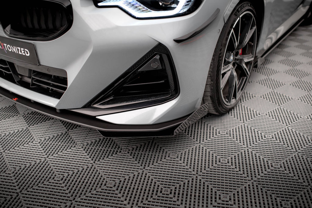 Maxton Design Street Pro Front Ansatz für +Flaps für + Flaps BMW 2 Coupe M-Paket / M240i G42 schwarz Hochglanz