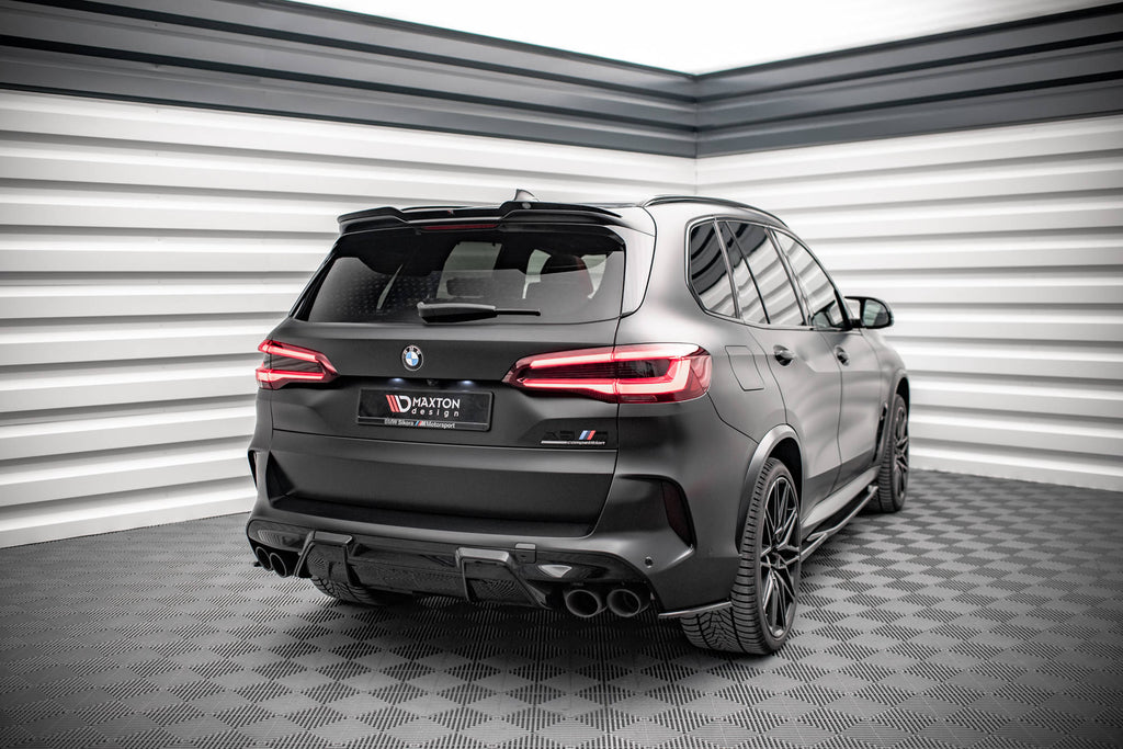 Maxton Design Heck Ansatz Flaps Diffusor für BMW X5M F95 schwarz Hochglanz