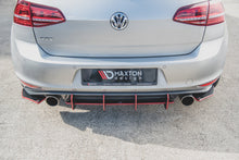 Laden Sie das Bild in den Galerie-Viewer, Maxton Design Heck Ansatz Flaps Diffusor passend für V.2 VW Golf 7 GTI