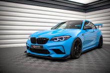 Laden Sie das Bild in den Galerie-Viewer, Maxton Design Street Pro Front Ansatz für +Flaps für V.1 + Flaps BMW M2 Competition F87 schwarz Hochglanz