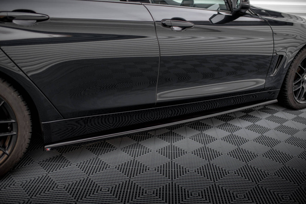 Maxton Design Seitenschweller Ansatz für BMW 4er Gran Coupe F36 schwarz Hochglanz
