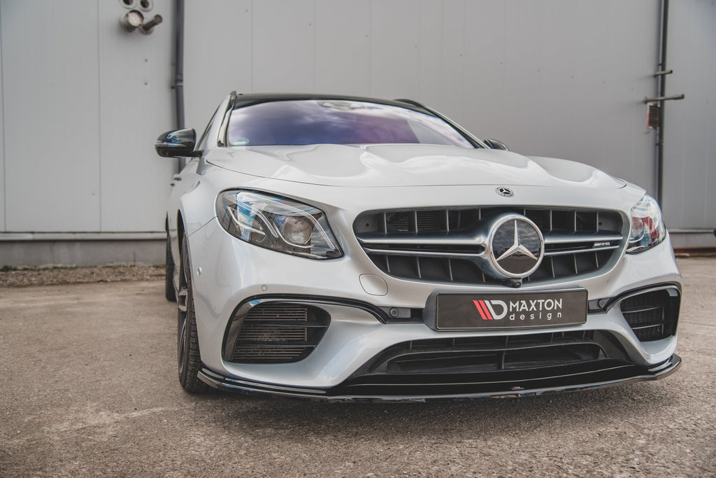 Maxton Design Front Ansatz passend für V.2 Mercedes-Benz E63 AMG Kombi/Limousine S213/W213 schwarz Hochglanz