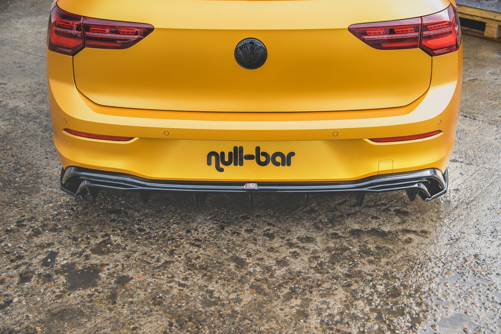 Maxton Design Heck Ansatz Flaps Diffusor passend für VW Golf 8  schwarz Hochglanz