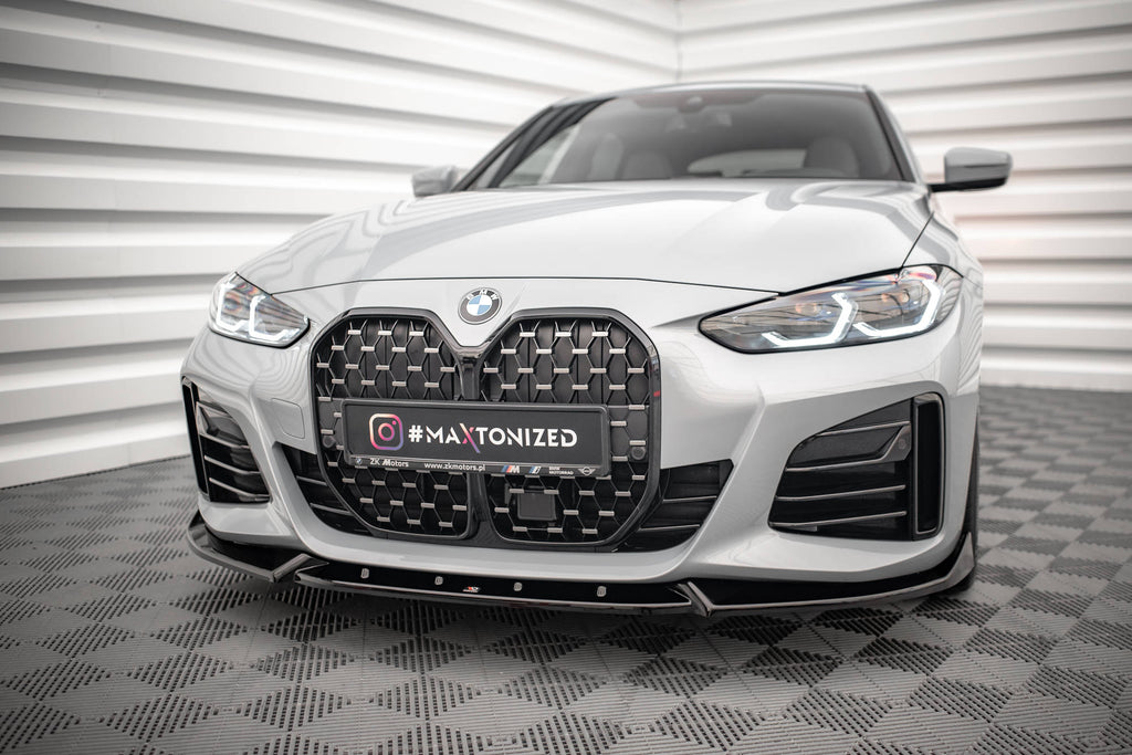 Maxton Design Front Ansatz V.2 für BMW 4er / i4 Gran Coupe M-Paket G26 schwarz Hochglanz