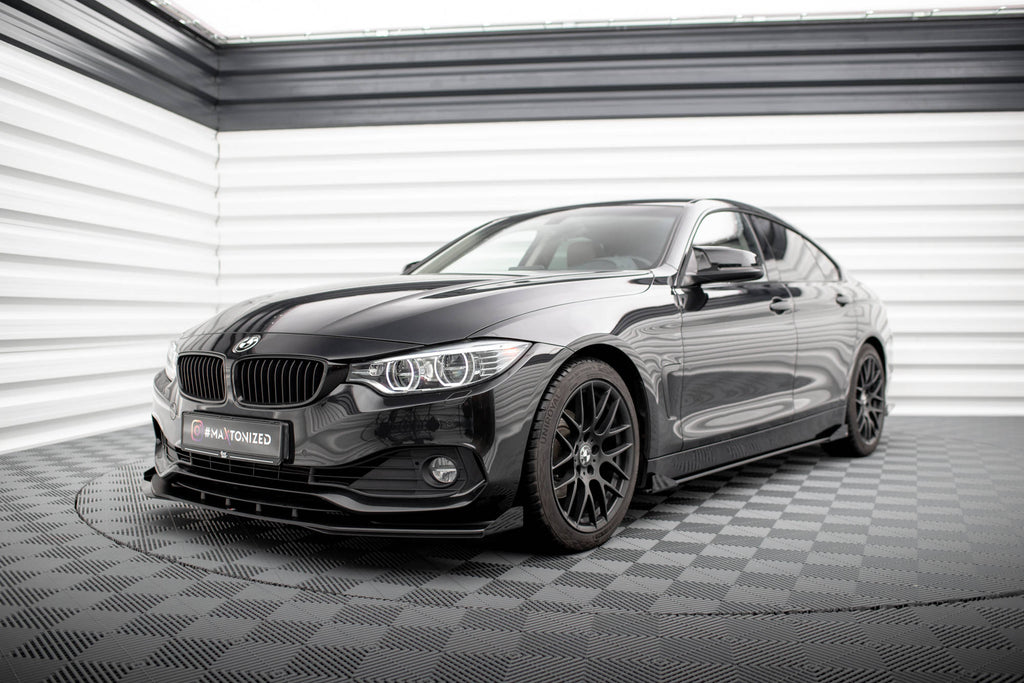 Maxton Design Front Flaps BMW 4er Gran Coupe F36 schwarz Hochglanz