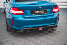 Laden Sie das Bild in den Galerie-Viewer, Maxton Design Diffusor Heck Ansatz für BMW M2 F87 schwarz Hochglanz