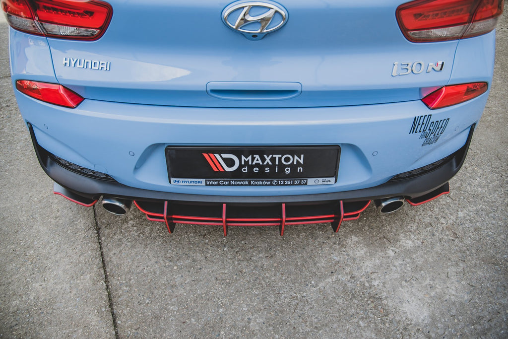 Maxton Design Robuste Racing Heckschürze passend für V.2 Hyundai I30 N Mk3 Hatchback