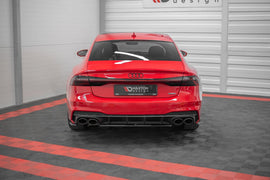 Maxton Design Mittlerer Diffusor Heck Ansatz passend für Audi A7 C8 S-Line schwarz Hochglanz