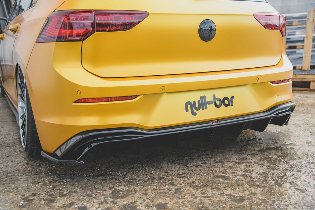 Maxton Design Heck Ansatz Flaps Diffusor passend für VW Golf 8  schwarz Hochglanz
