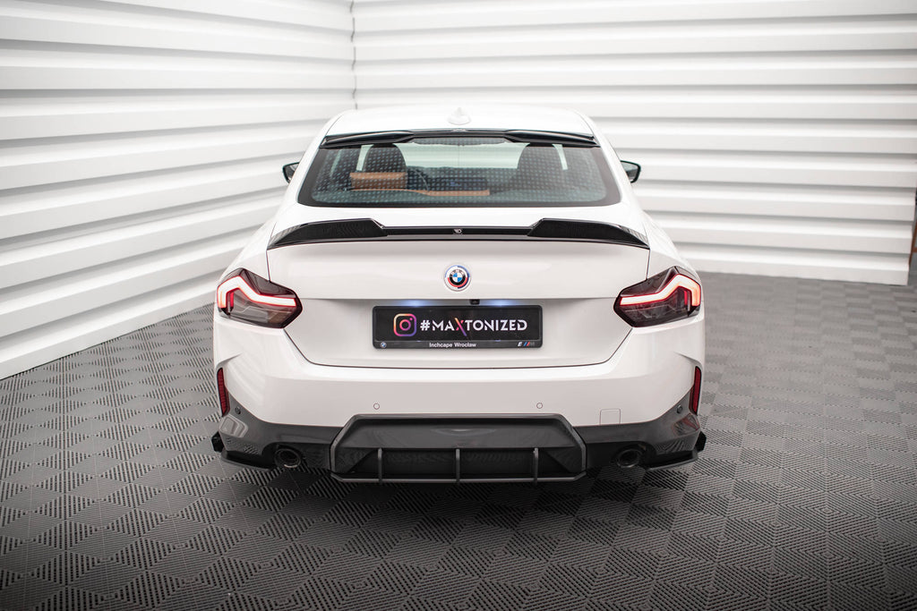 Maxton Design Street Pro Heck Ansatz Flaps Diffusor +Flaps für BMW 2 Coupe M-Paket G42 schwarz Hochglanz