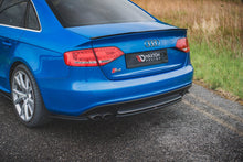 Laden Sie das Bild in den Galerie-Viewer, Maxton Design Mittlerer Diffusor Heck Ansatz passend für Audi S4 / A4 S-Line B8 Limousine schwarz Hochglanz
