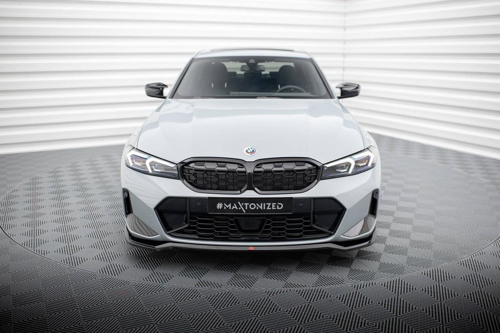 Maxton Design Front Ansatz V.2 für BMW 3er M340i / M-Paket G20 / G21 Facelift schwarz Hochglanz