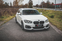 Laden Sie das Bild in den Galerie-Viewer, Maxton Design Robuste Racing Front Ansatz V.3 für passend +Flaps für BMW 1er F20 M-Paket Facelift / M140i  schwarz Hochglanz