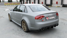 Maxton Design Diffusor Heck Ansatz passend für Audi RS4 B7 schwarz Hochglanz