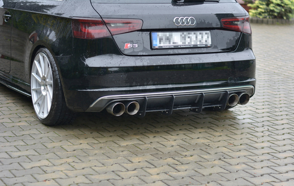 Maxton Design Diffusor Heck Ansatz passend für Heckschürze passend für AUDI S3 8V