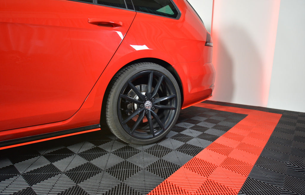 Maxton Design Heck Ansatz Flaps Diffusor passend für V.2 VW GOLF 7 R VARIANT FACELIFT