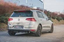 Laden Sie das Bild in den Galerie-Viewer, Maxton Design Heck Ansatz Flaps Diffusor passend für V.2 VW Golf 7 GTI  schwarz Hochglanz
