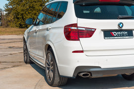 Maxton Design Heck Ansatz Flaps Diffusor passend für BMW X3 F25 M-Paket Facelift  schwarz Hochglanz