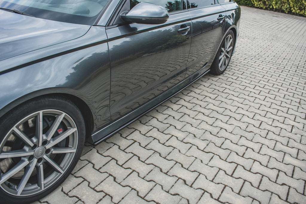 Maxton Design Dok³adki ProgÃ³w Audi S6 / A6 S-Line C7 FL  schwarz Hochglanz
