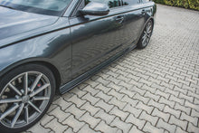 Laden Sie das Bild in den Galerie-Viewer, Maxton Design Dok³adki ProgÃ³w Audi S6 / A6 S-Line C7 FL  schwarz Hochglanz