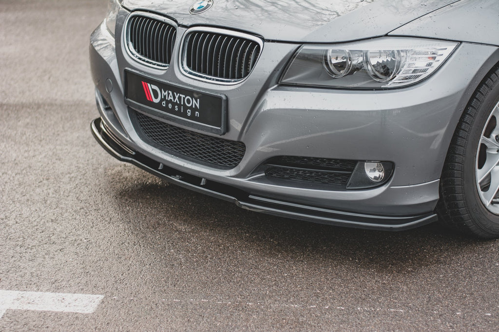 Maxton Design Front Ansatz passend für V.2 BMW 3er E90/E91 Facelift schwarz Hochglanz