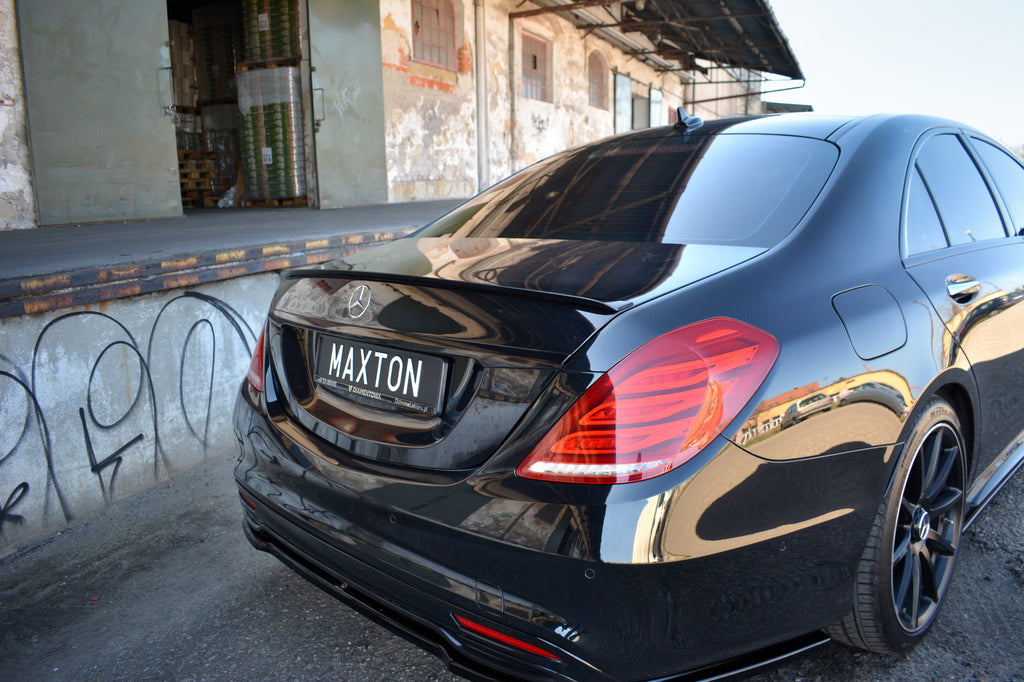 Maxton Design Spoiler CAP passend für Mercedes S-KLASSE W222 schwarz Hochglanz
