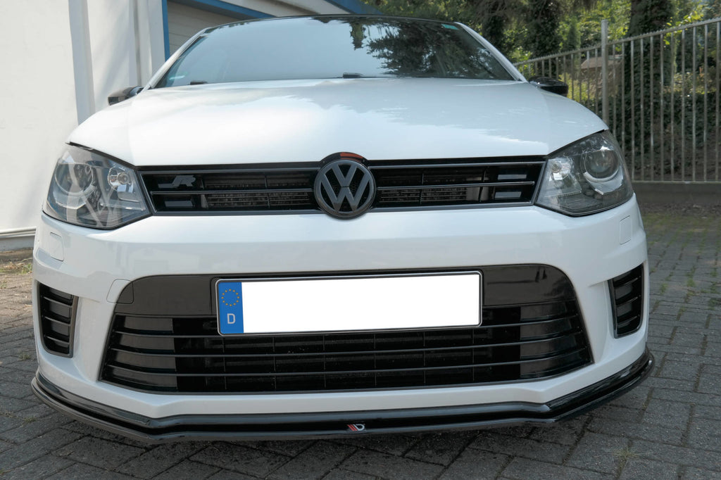 Maxton Design Front Ansatz passend für VOLKSWAGEN POLO MK5 R WRC schwarz Hochglanz