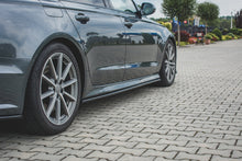 Laden Sie das Bild in den Galerie-Viewer, Maxton Design Dok³adki ProgÃ³w Audi S6 / A6 S-Line C7 FL  schwarz Hochglanz