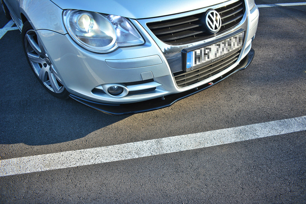 Maxton Design Front Ansatz passend für V.1 VW EOS schwarz Hochglanz