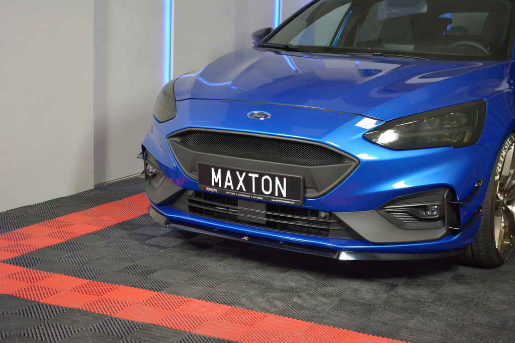 Maxton Design Front Ansatz passend für V.2 Ford Focus ST / ST-Line Mk4 schwarz Hochglanz