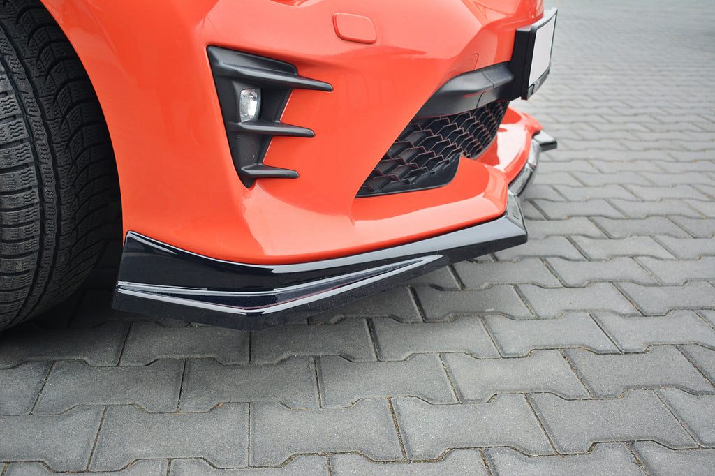 Maxton Design Front Ansatz passend für V.2 TOYOTA GT86 FACELIFT schwarz Hochglanz