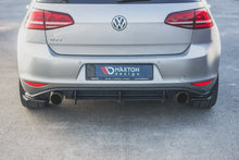Laden Sie das Bild in den Galerie-Viewer, Maxton Design Heck Ansatz Flaps Diffusor passend für V.2 VW Golf 7 GTI  schwarz Hochglanz