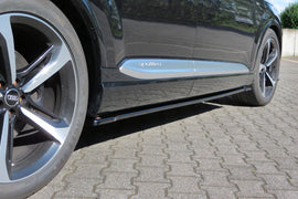Maxton Design Seitenschweller Ansatz passend für Audi SQ7 / Q7 S-Line Mk.2 schwarz Hochglanz
