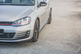 Maxton Design Seitenschweller Ansatz passend für V.2 VW Golf 7 GTI (verengen) schwarz Hochglanz