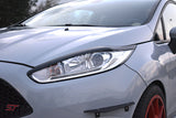 Maxton Design Scheinwerfer Blenden Böser Blick passend für V.1 Ford Fiesta ST / ST-Line / Standard Mk7 FL schwarz Hochglanz