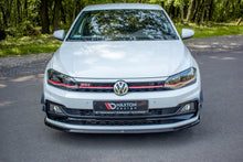 Laden Sie das Bild in den Galerie-Viewer, Maxton Design Front Ansatz passend für V.3 VW Polo GTI Mk6 schwarz Hochglanz