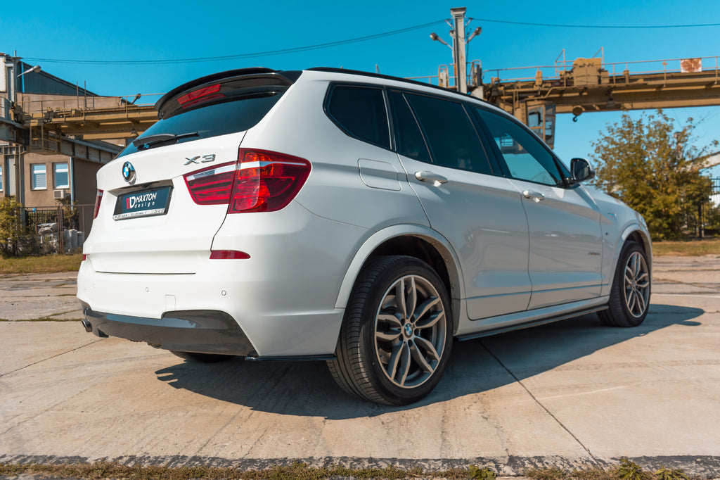 Maxton Design Seitenschweller Ansatz passend für BMW X3 F25 M-Paket Facelift schwarz Hochglanz