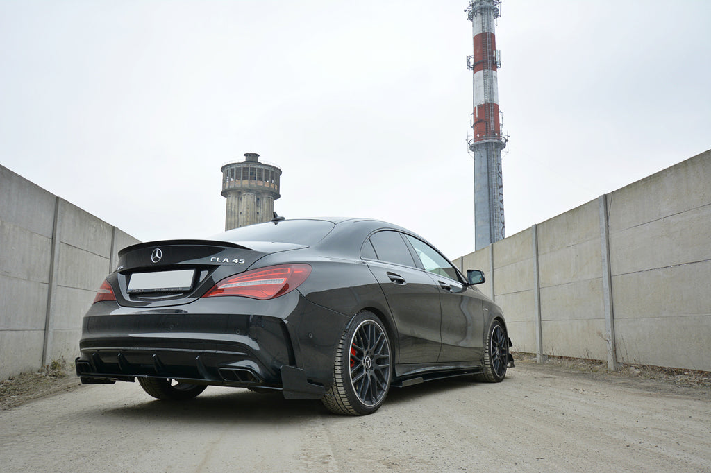 Maxton Design SPORT Heck Ansatz Flaps Diffusor passend für passend für Mercedes CLA A45 AMG C117 FL