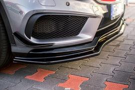 Maxton Design Front Ansatz passend für Mercedes GLA 45 AMG SUV (X156) vor Facelift schwarz Hochglanz