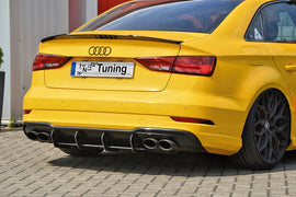 Ingo Noak Gefräßter Heckansatz  mit Finnen für Audi A3, 8V, S-Line + S3, Limousine